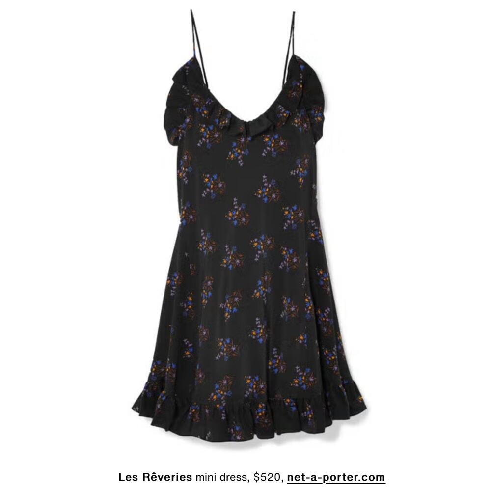 Les Reveries Net-A-Porter Silk Mini Dress - Sz 4